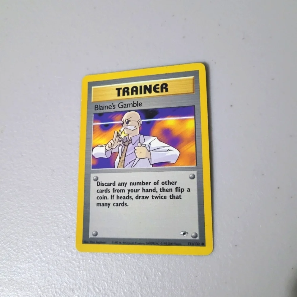Classic Blane's Gamble 121/132 Gym Heroes Common Trainer Card - Picture 1 of 2